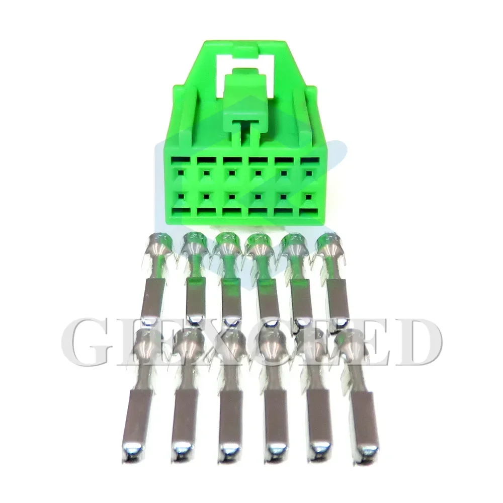 

2 комплекта 12-контактных разъемов серии 0.6 для автомобильных атмосферных ламп и электрических проводов зеркал заднего вида, негерметичные, в сборе, для Mercedes-Benz