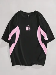 Women's Sports Jersey 3D Printed Sports Shirt Short Sleeved T-shirt Fashionable Breathable Quick Drying Plus Size Loose Top