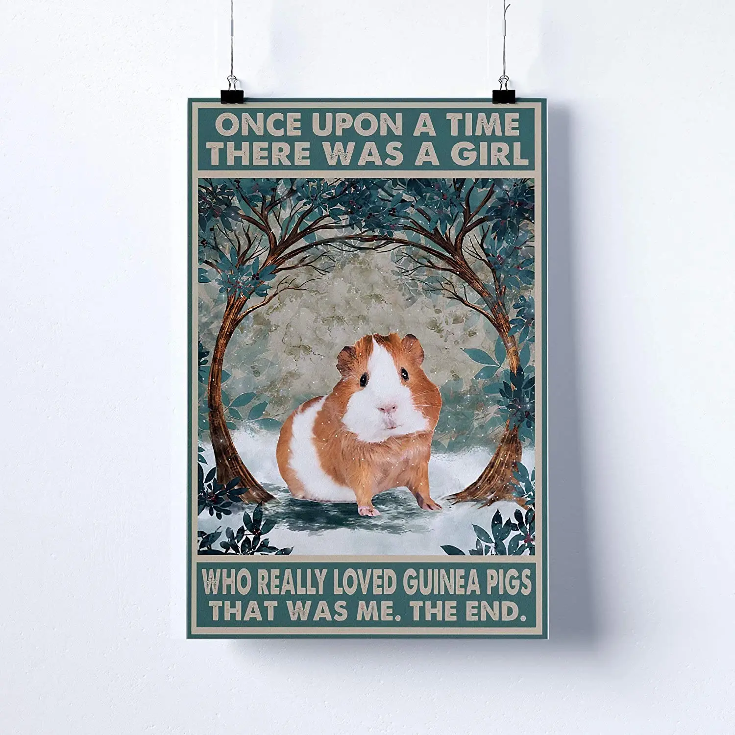 

LINQWkk Vintage Metal Tin Sign,A Girl Who Really Loves Guinea Pig Poster, Once Upon A Time,Cute Guinea, Novelty Sign Vintage