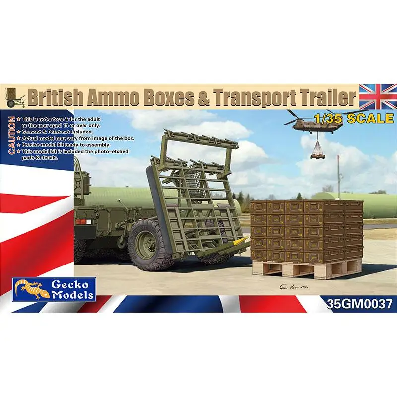 

Gecko Models 35GM0037 1/35 Scale British Ammo Boxes&Transport Trailer Model Kit