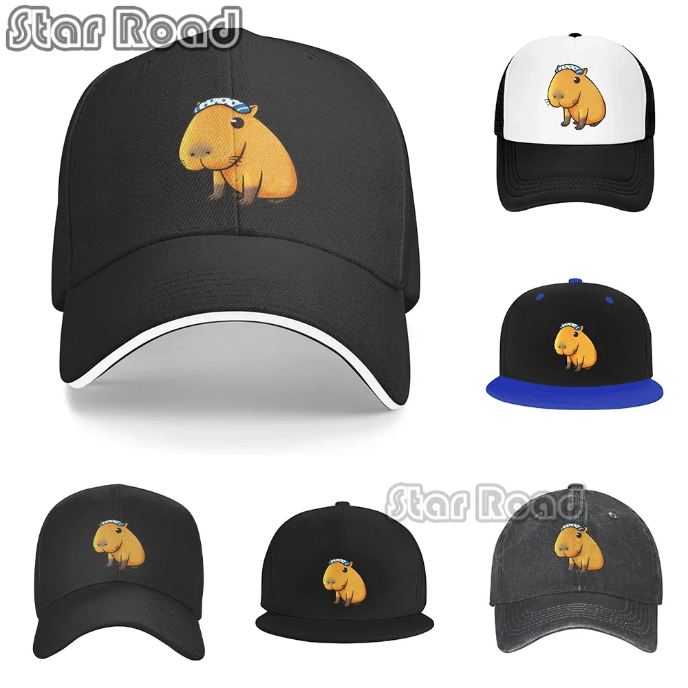 

2023 New Classic Denim Capybara Baseball Cap Men Women Spring Autumn Sun Hats Kawaii Animal Cap Hats for Unisex