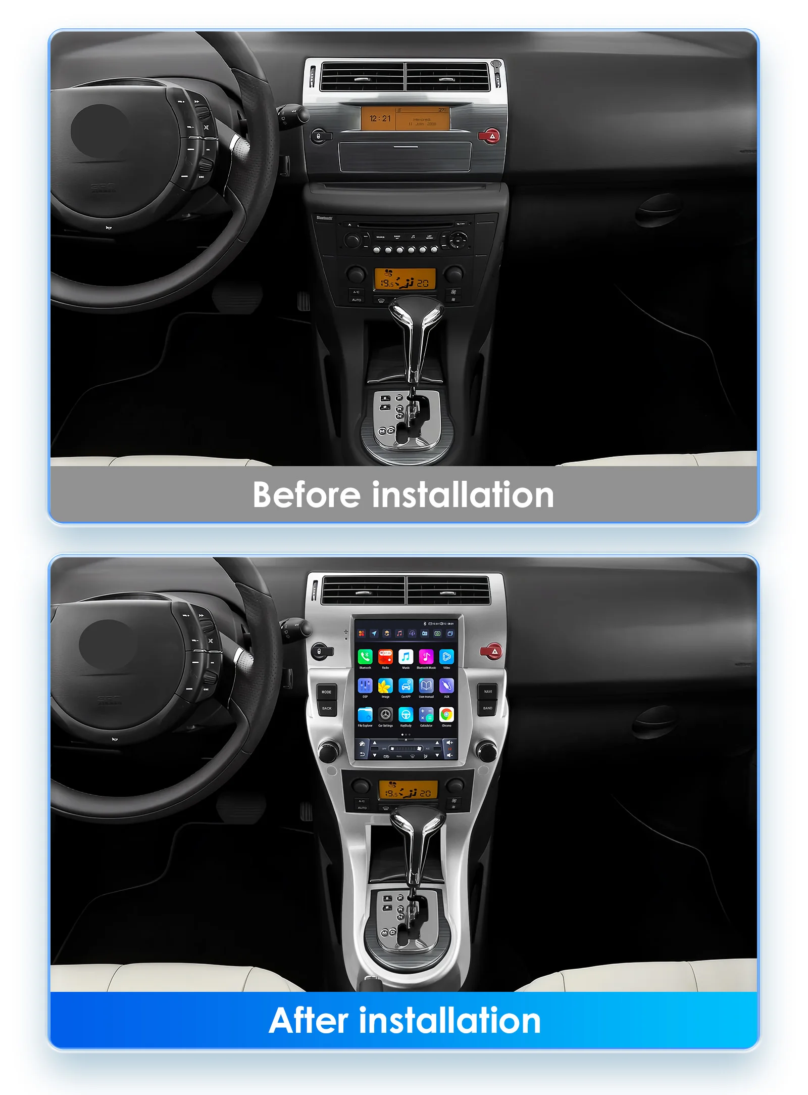 Hizpo 9,7 "Für Tesla Stil Auto Radio Für für Citroen C4 C-Triomphe C- Quatre 2004-2012 Carplay Android Auto Elektronische Geräte – Detail 7