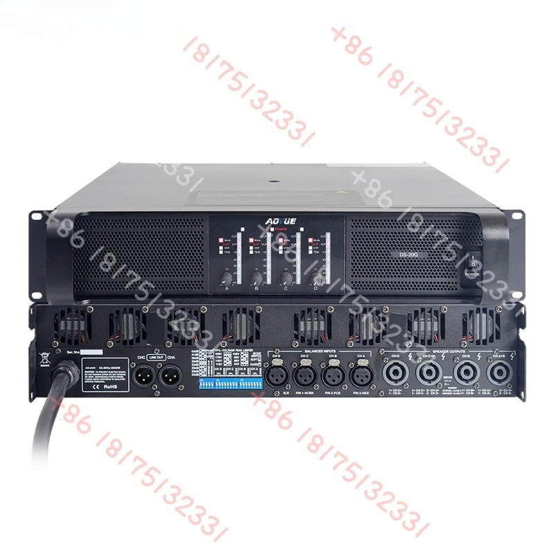 Class Td 4 Channel 10000 Watt Professional Audio Amplifier for Subwoofer