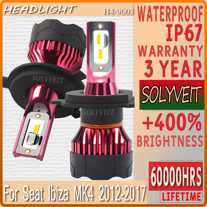 

Long Lifespan Simple Install Waterproof IP67 Water Resistant H4 LED HEADLIGHT FOR Seat Ibiza MK4 2012 2013 2014 2015 2016 2017
