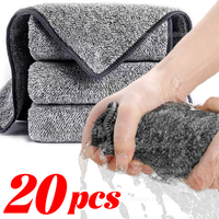 Thickened Absorbent Towel Bamboo Charcoal Cleaning Cloth Kitchen Microfiber Rags Soft Dish Wipe Household Clean Hand Towels