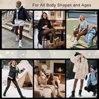 One Seam Fleece Lined Tights Shaping Thermal Leggings Compression Band Translucent Pantyhose Sheer Fleece Leggings Plus Size - Image 6