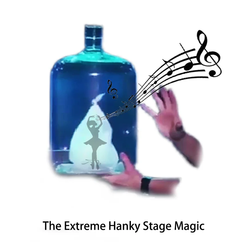 The Extreme Hanky 4,0-bufanda mágica de baile, pañuelo de troquelado, tirón mágico, Control remoto, escenario mágico, mago profesional