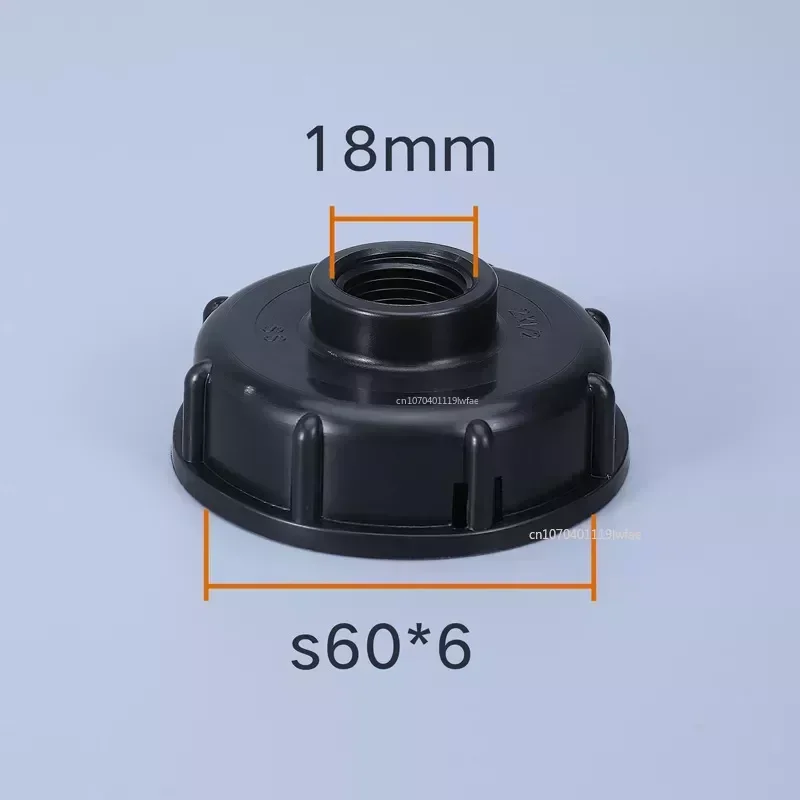 Buiten IBC Kraan Ton Vat Klep S60 Center Transfer Cover Turn Zwart Fopspeen Kraan tuin accessoires DN15 DN20 DN25