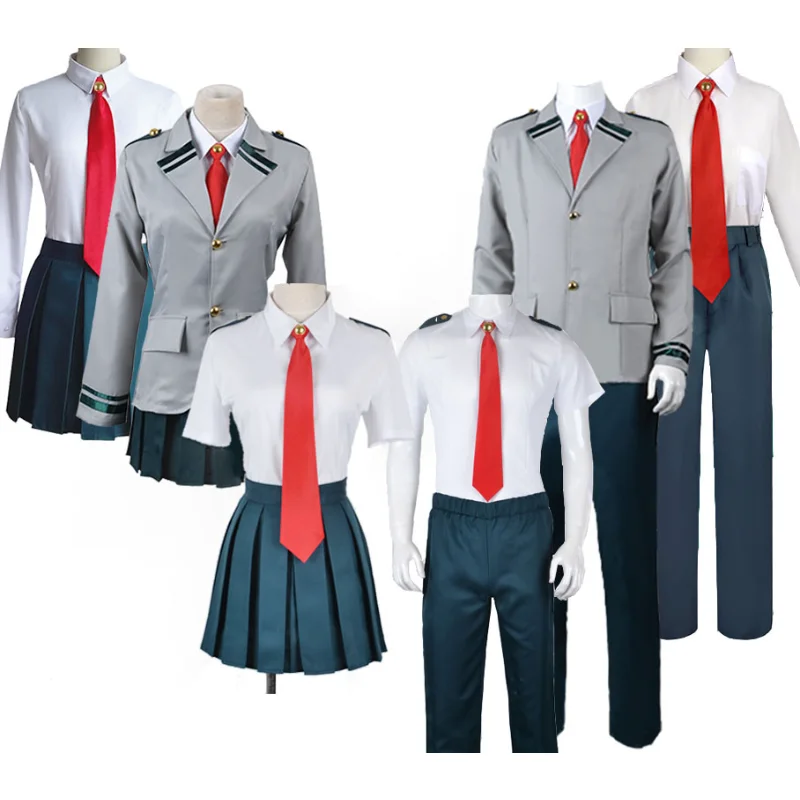 My Hero Academia Anime  Midoriya Izuku Cosplay Costume Todoroki Shoto School Uniform Set Wig Suit Unisex Halloween Role Play