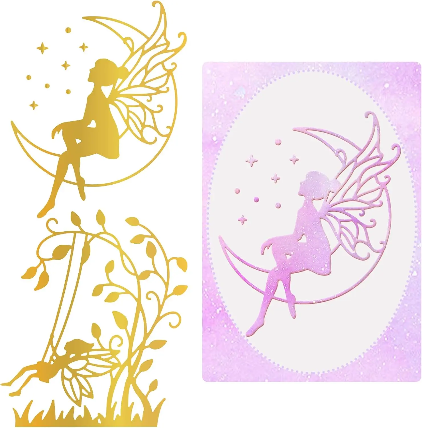 Fairy Hot Foil Plaat Elfen voor DIY Folie Papier Embossing Scrapbooking Decor Wenskaarten Maken Bruiloft Verjaardag Uitnodiging