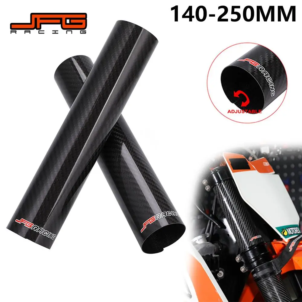 Motorcycle 140-260MM Carbon Fiber Adjustable Front Fork Shock Guard Protector For YAMAHA KTM HONDA On/Off Road Pit Dirt Bike 