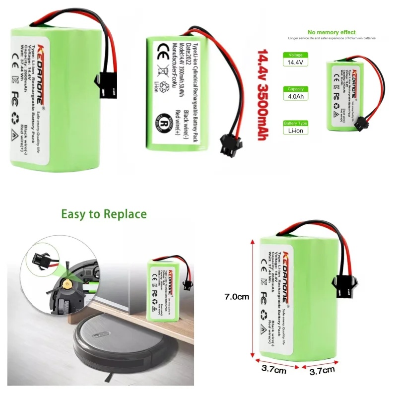

Upgraded version of 14.4V 4000mAh lithium battery-suitable for Deebot N79/N79s & Robovac11/11s/30/30c/35c/15t (model: 1215C).