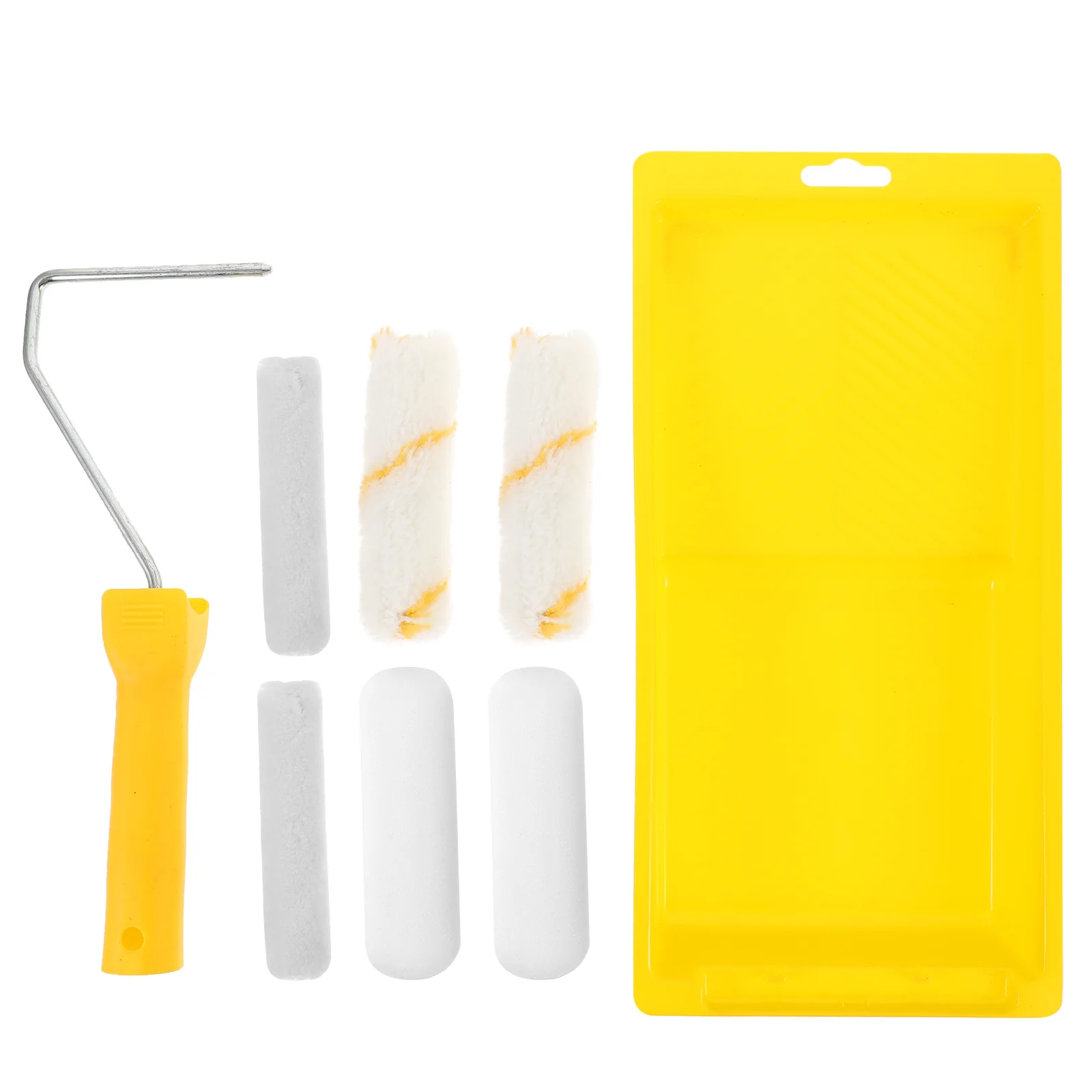 1 conjunto de rolos de pintura de 4 unidades, kit para paredes, armários, pisos, uso versátil com tintas à base de óleo e água, rolos de pintura