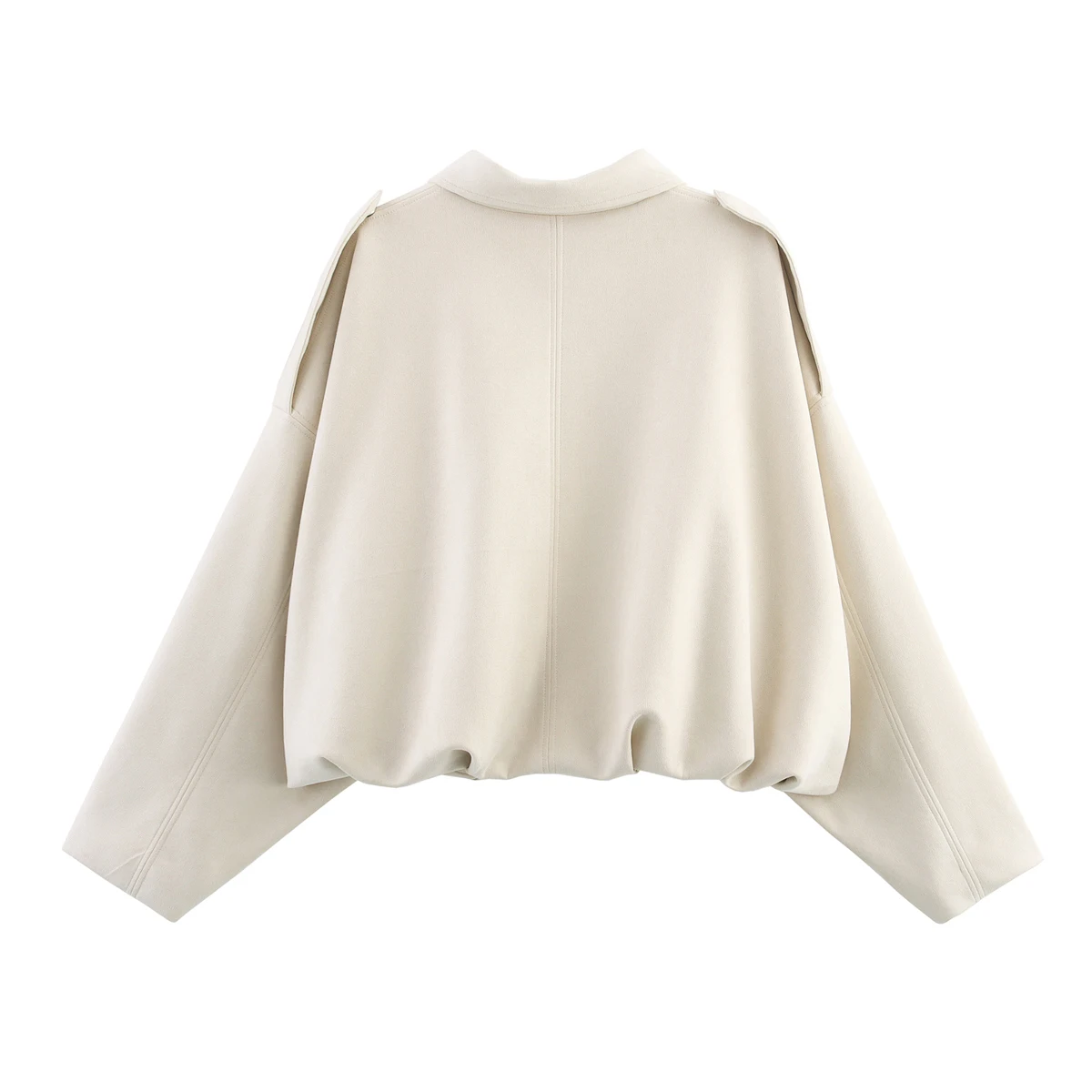 เสื้อแจ็คเก็ตบอมเบอร์ผู้หญิง ดูโอเปรี แฟชั่นเรียบหรู ซิปหน้า ปกเสื้อแบบปกเชิ้ต แขนยาว สไตล์ลำลอง สวยสง่า ดูดี มีระดับ