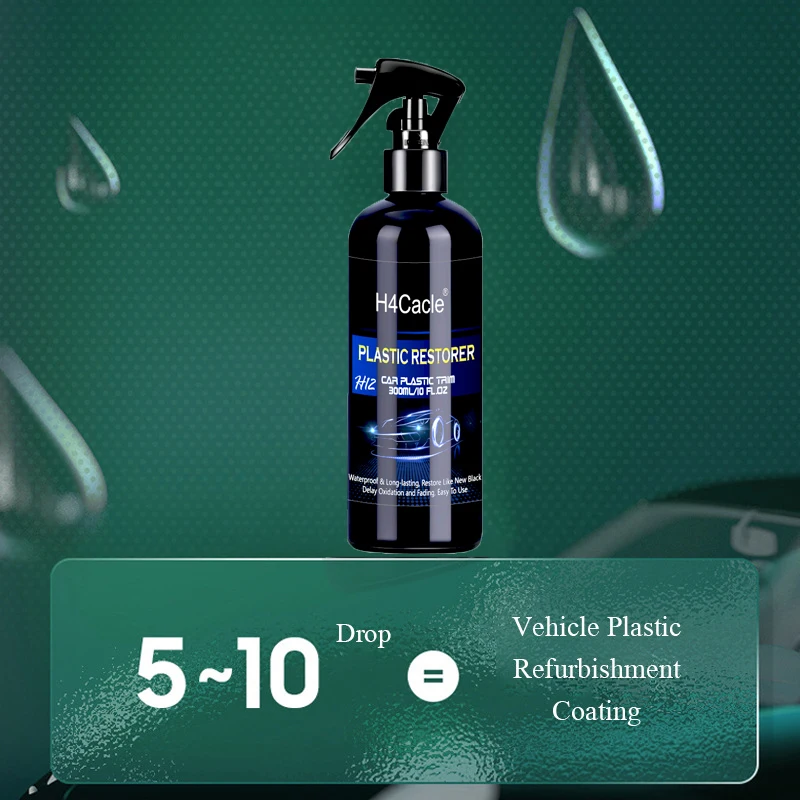 H12 Car Care Plastic Renovator coating for Auto Plastic Rubber Repair Clean RestoreGloss Black Shine Seal Brighten Retread