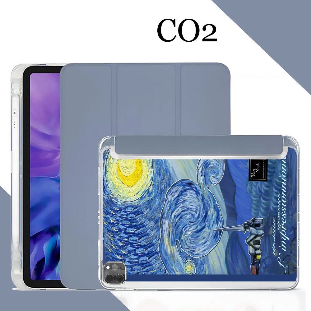 blue plaid Van Gogh Starry Sky For iPad Pro 11 Mini 4 5 Generation Cover For iPad 7 8 9 10.2 Air 3 Pro 1 4inch Case