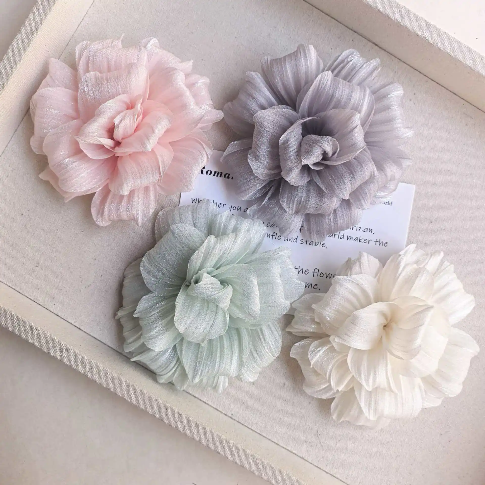3PCS Flower accessories 9cm fairy style rose diy clothing accessories cloth patch