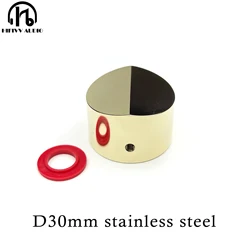 Stainless steel Gold-plated Volume knob 1pcs Diameter 30mm amplifier Potentiometer knob Super beautiful Electroplate Golden