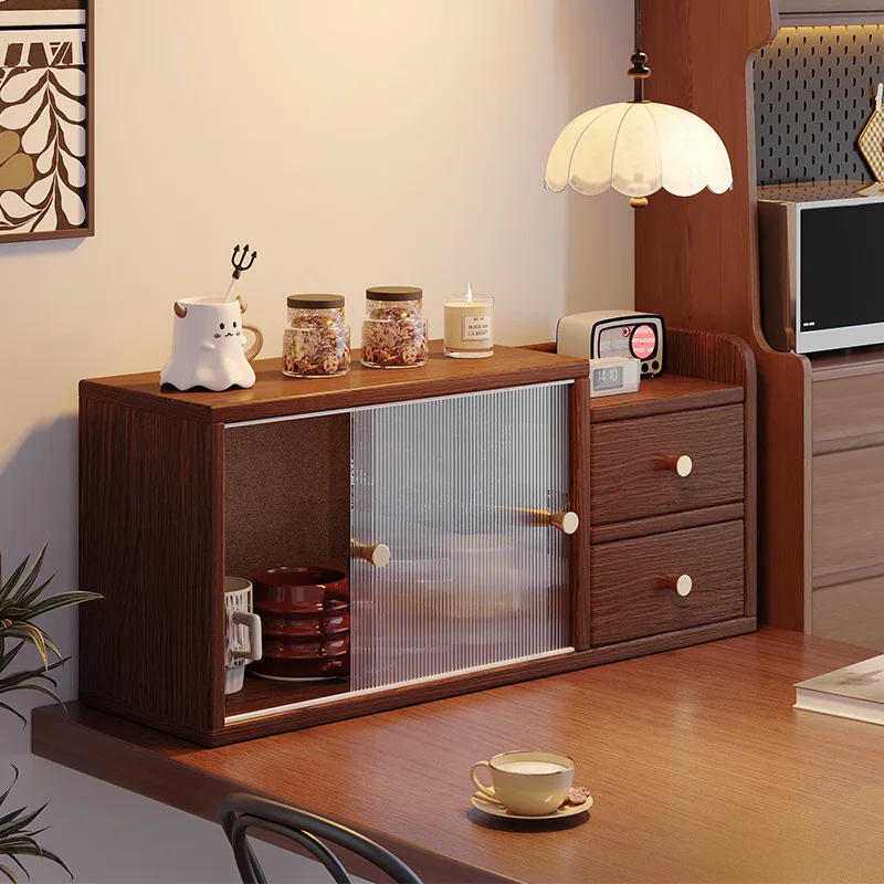 Kitchen Countertop Storage Cabinet Sideboard Buffet Cupboard Coffee Tea Station Cup Holder Organizer Dining Room Keukenkastjes