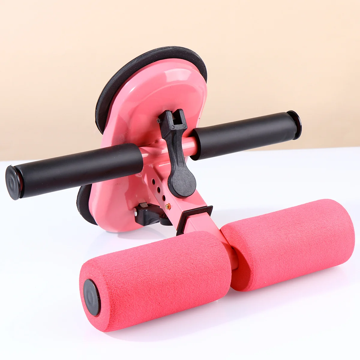 

1Pcs Abdominal Trainer Suction Cup Double Gear Adjustable Sit-Up Assist Tool Durable Home Fitness Exercise Pink