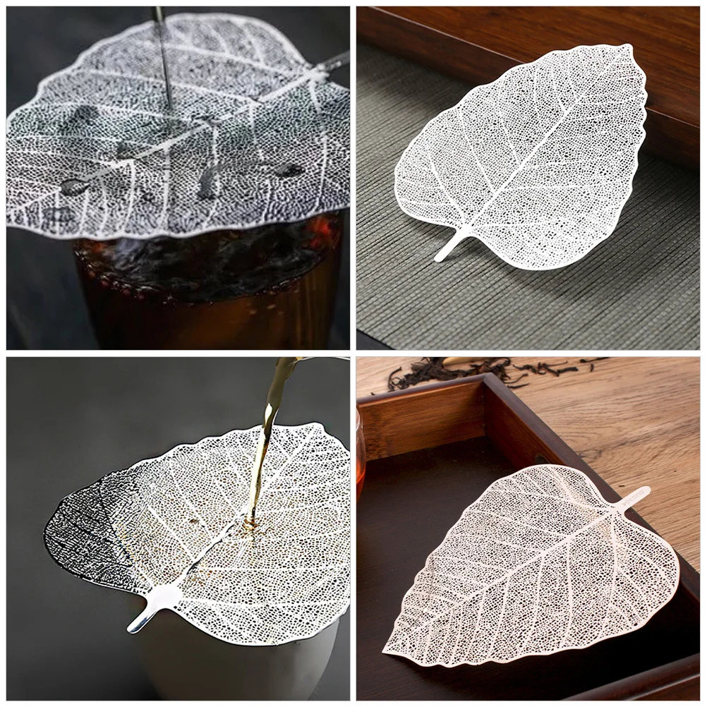 

5Pcs Creative Leaf Shape Tea Strainer Reusable Stainless Steel Infuser Mesh for Teaware Tea Pot Cup Daily Infusion