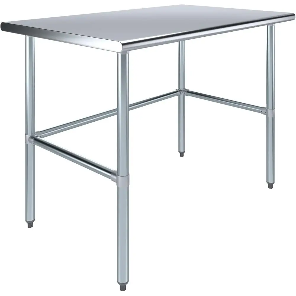 

Heavy-Duty Stainless Steel Prep Table with Galvanized Legs for Commercial Kitchens, Labs, and Utility Rooms