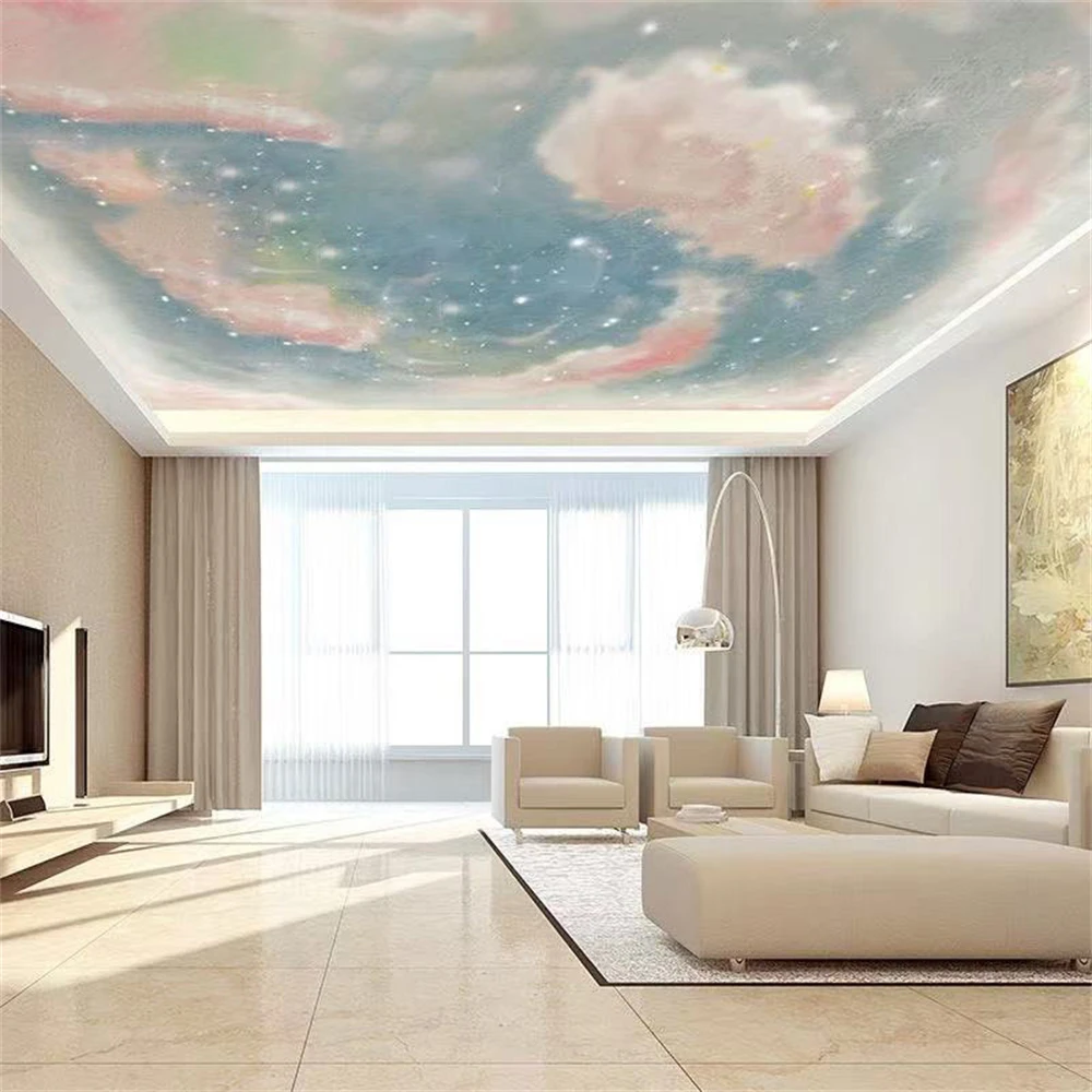 custom Cosmic space photo Mural Wallpaper TV Background Murals Blue Starry Sky Wall paper Modern Ceiling wall papers home decor