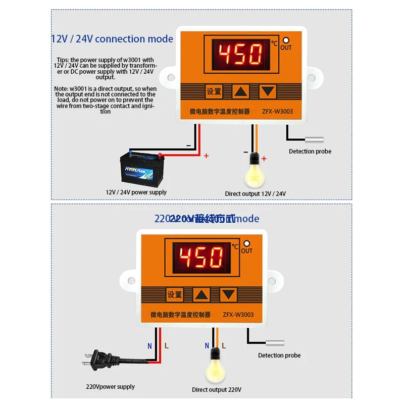 HOT SALE ZFX-W3003 Mini Temperature Controller Thermostat Thermoregulator Heating And Cooling Intelligent Incubator