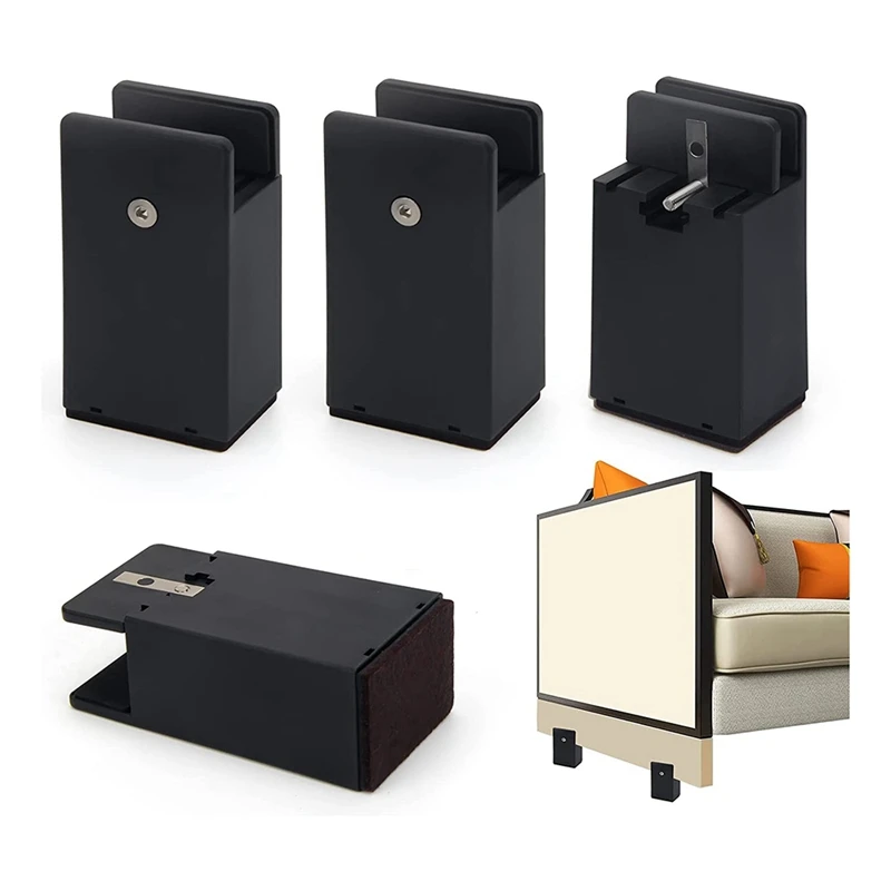 الناهضون سرير قابل للتعديل مع المشبك المسمار ، الناهضون الأريكة للجدول ، سمك 0-1.6In ، 1Set ، 4in #3