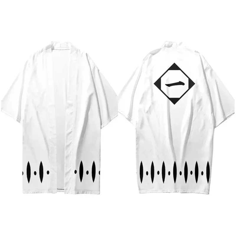 A Litter Of Bears Anime Bleach Gotei 13 Kyoraku Shunsui Cosplay Costume Men Cloak Robe Roleplay Fantasia Halloween Car 2025 New