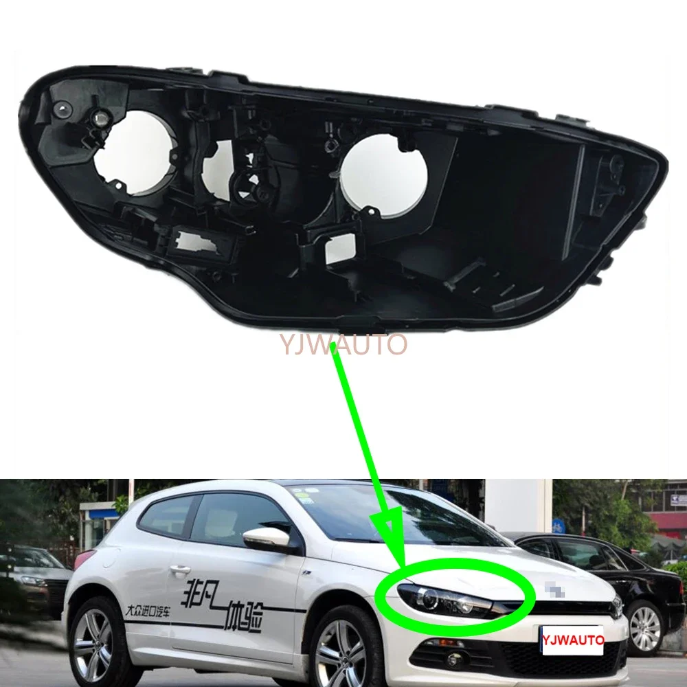 For VW Scirocco 2009 2010 2011 2012 2013 Headlamp House Car Headlight Base Front Lamp Holder Auto Light Back Support