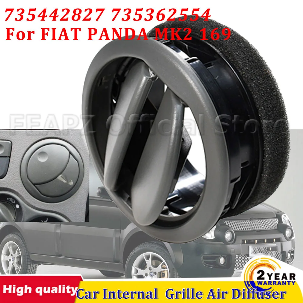 

Car Internal Heating Grille Air Diffuser Air Vent Dashboard Outlet For FIAT PANDA MK2 169 2003 - 2012 735442827 735362554