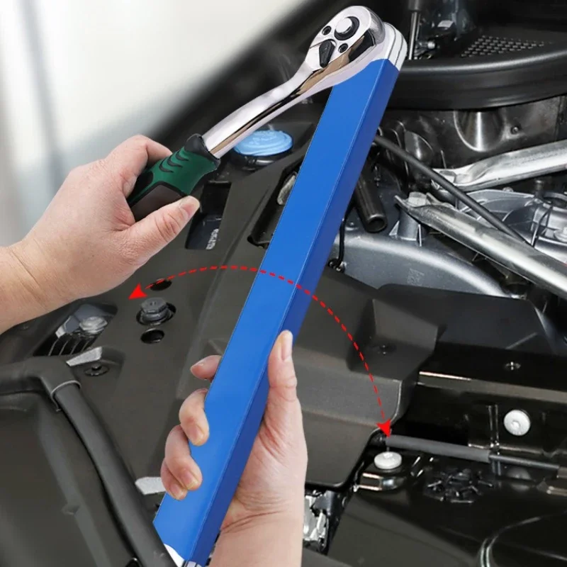 تأثير جاهز إزاحة تمديد وجع ضيق الوصول تمديد وجع مجموعة مع 1/2 "1/4" 3/8 "محولات محرك مربع للمكان الصغير