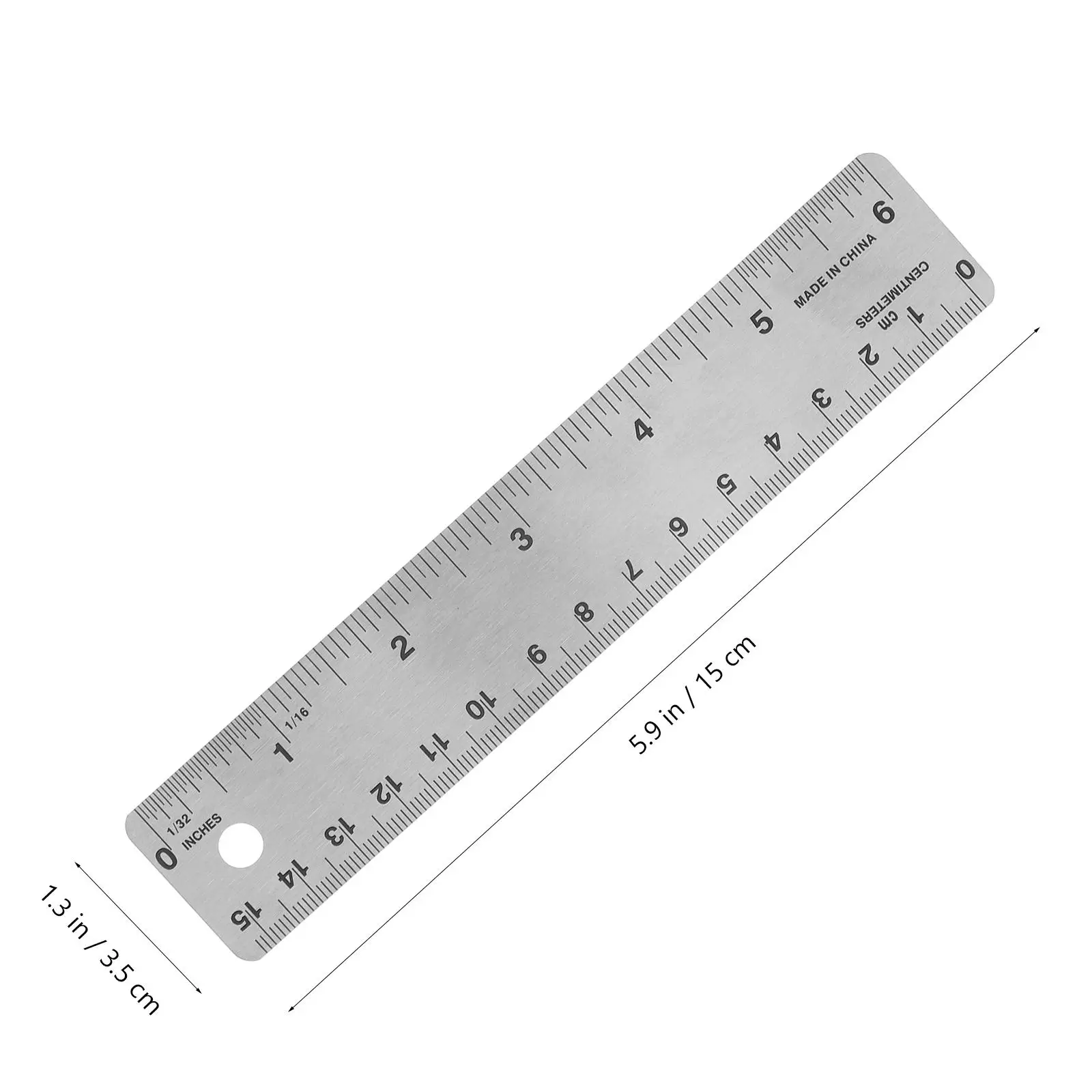2 Pcs 15cm Cork Back Rulers Stainless Steel Drafting rulers for Drawing Engineering Scale School Office Supplies Precision Tools