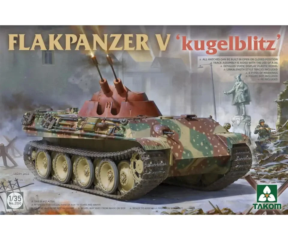 

Сборный пластиковый резервуар TAKOM, модель 2150 panzerkampfgrev Panther, антилетный резервуар 1/35