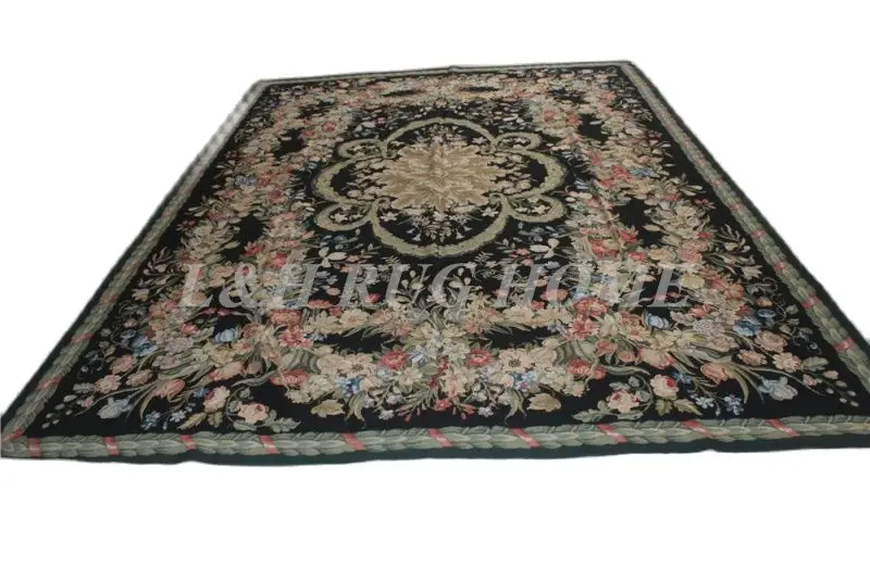 

Free shipping 8.75'X12' RICE CROSS STITCHED needlepoint rugs 100% New Zealand handmade carpet hand knotted area carpet rugs