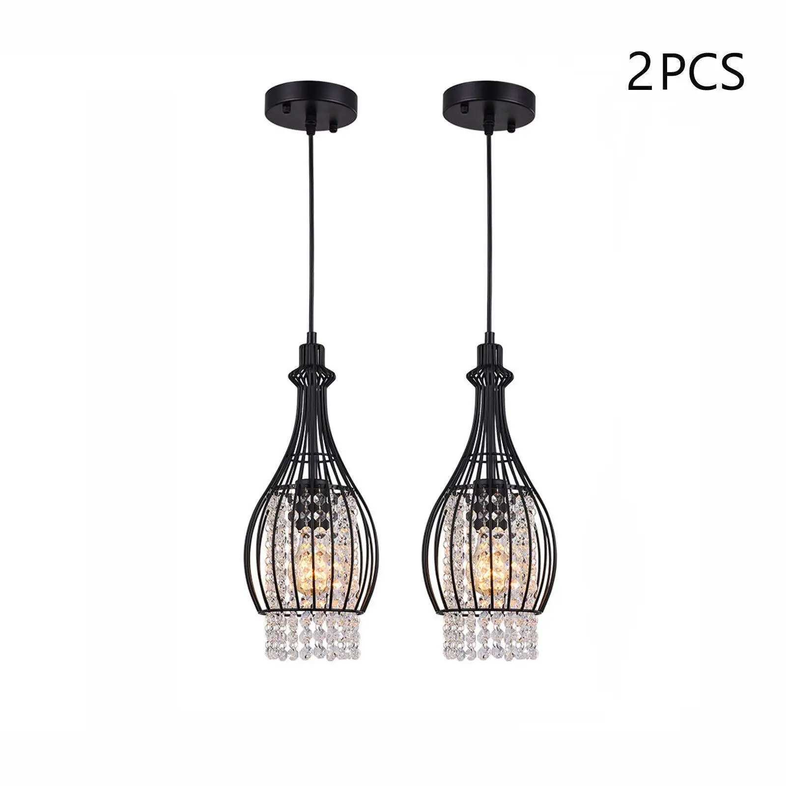 E26 Chandeliers for Dining Room Modern Pendant Light Crystal Ceiling Lamp FAST Home Decorations