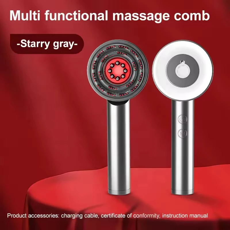 Smart Library Wholesale Electric Hair Growth Device Scalp Massage Comb With Red Light Therapy Brush Wholesale Regrowth Hair Brus