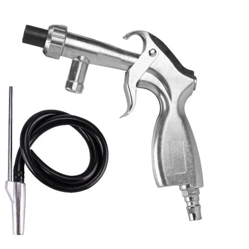 Abrasive Air Sand Blasting Gun kit 1 ceramic nozzle 1 iron nozzle 1 Sand Suction Pipe Industrial Sandblaster Gun