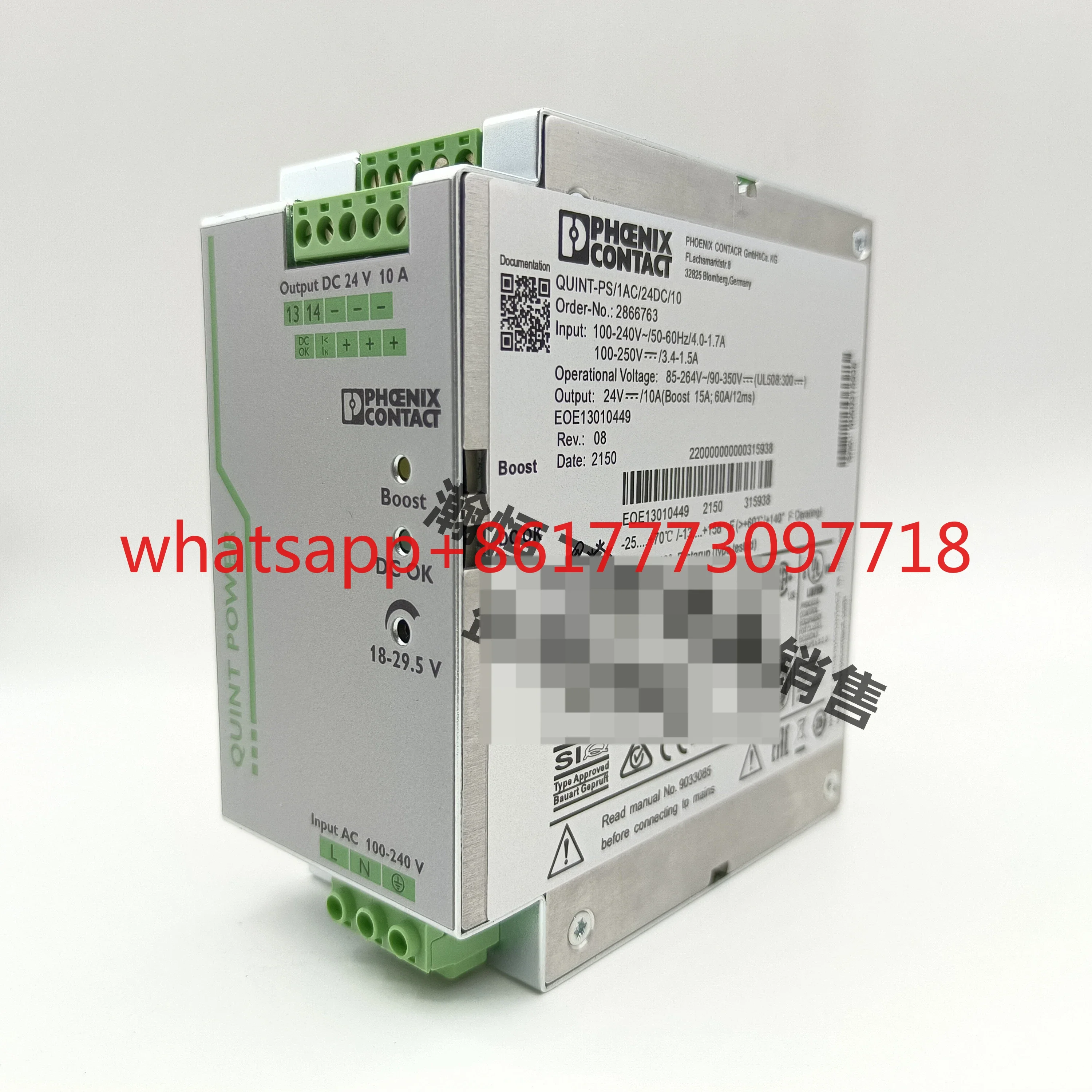 Original Phoenix Contact switching power supply 2866763 QUINT-PS/1AC/24DC/10 2866776 20A