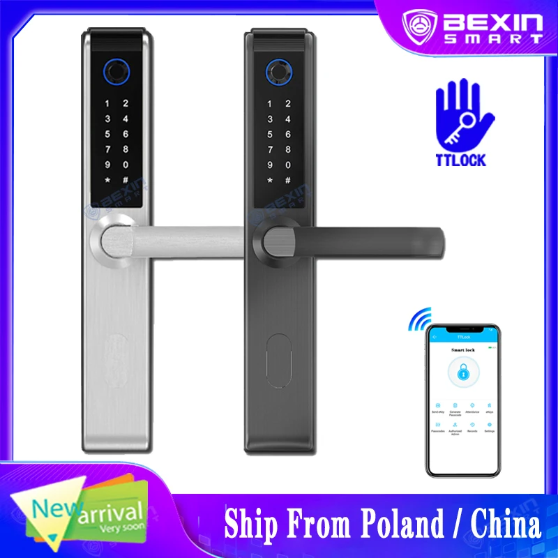 

waterproof biometric fingerprint door Locks Sliding door lock RFID Card code lock For Aluminum Glass Door TTLOCK APP VS-DQS