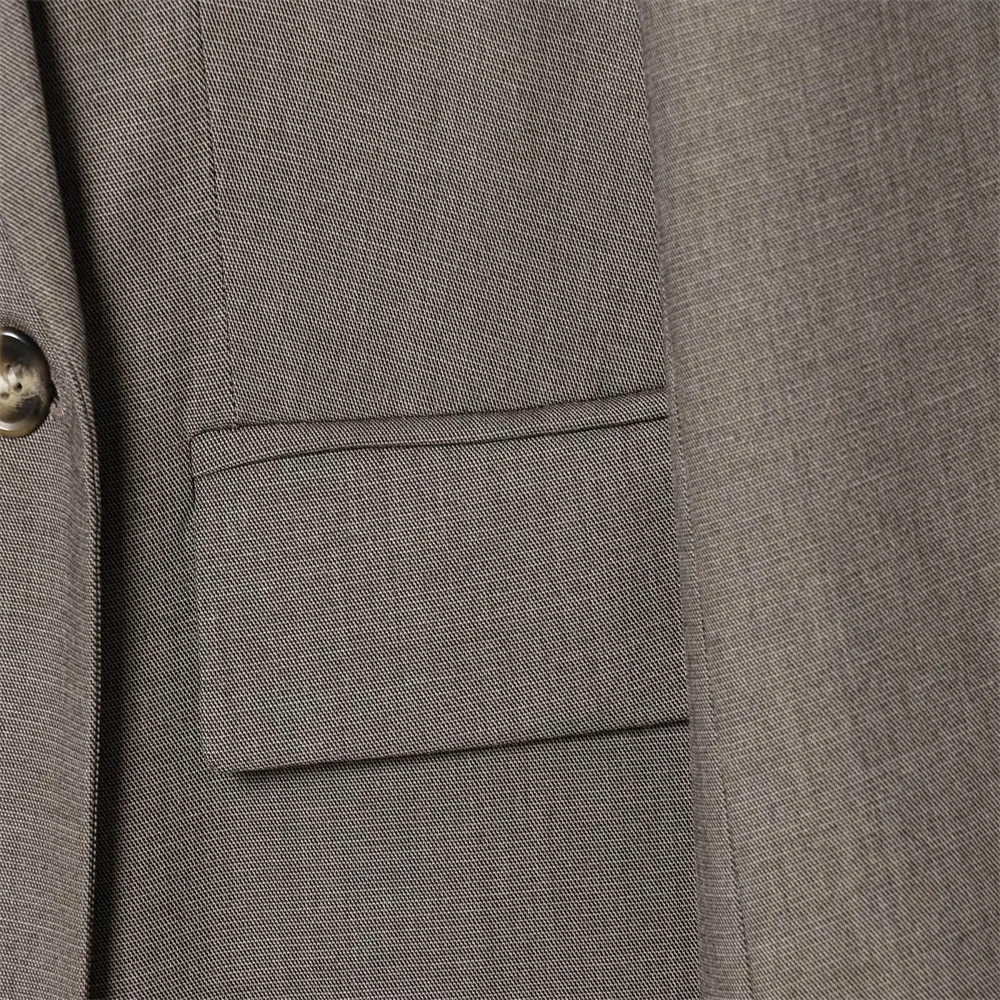 Winter nieuwe damesmode Veelzijdig ontwerp Casual pak en broek met dubbele rij knopen