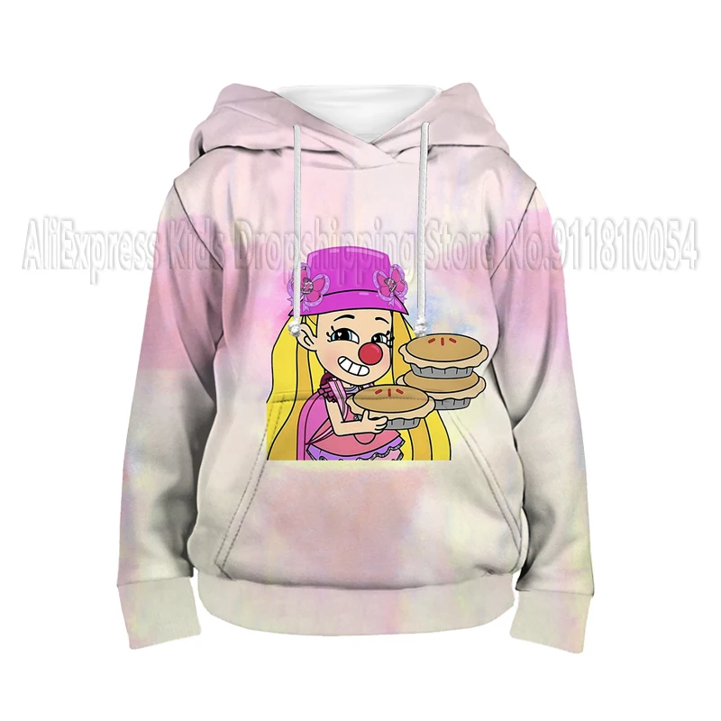 Diana And Roma Show Hoodies for Girls Boys Spring Kids Cartoon Sweatshirts Autumn Children Anime Pullovers Tops Sudadera