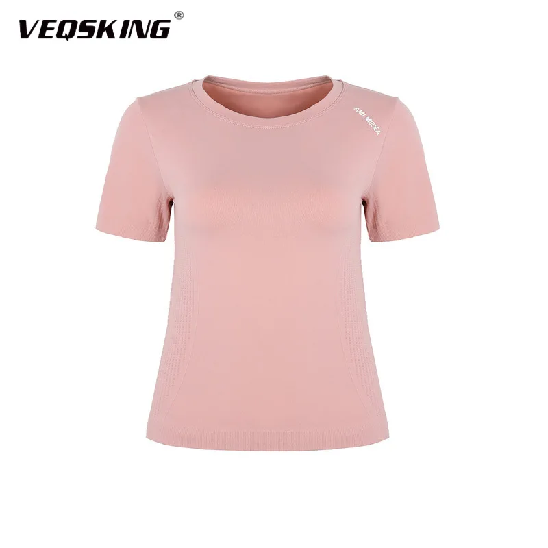 

Summer New Quick Drying Short Sleeved T-shirt for Women, Loose Fit and Slimming Yoga Running Fitness Suit, Thin Sports Top