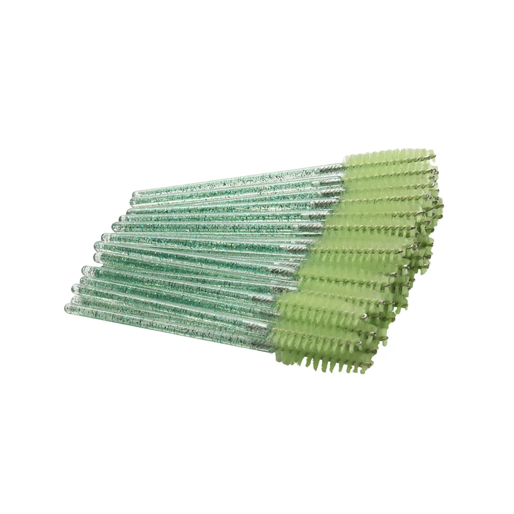 100 Stuks Wegwerp Wimper Mascara Borstels Kristal Staaf Draagbare Make-Up Tool Professionele Lash Applicator Make-Up Borstel Kristal