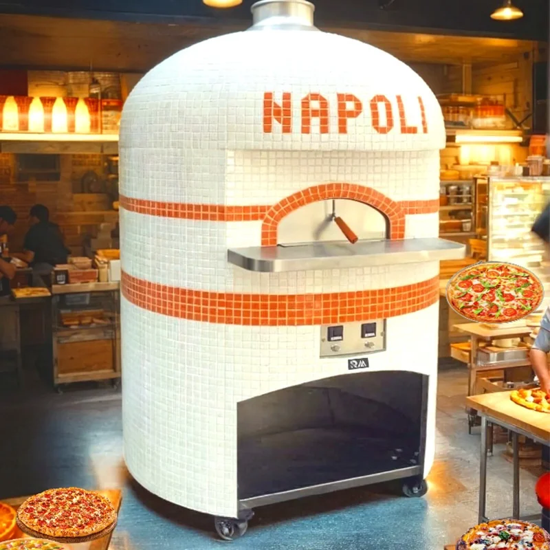 Commercial Neapolitan Pizza Oven With Wood Burning System Fast Preheat Time and Excellent Heat Retention for High Volume