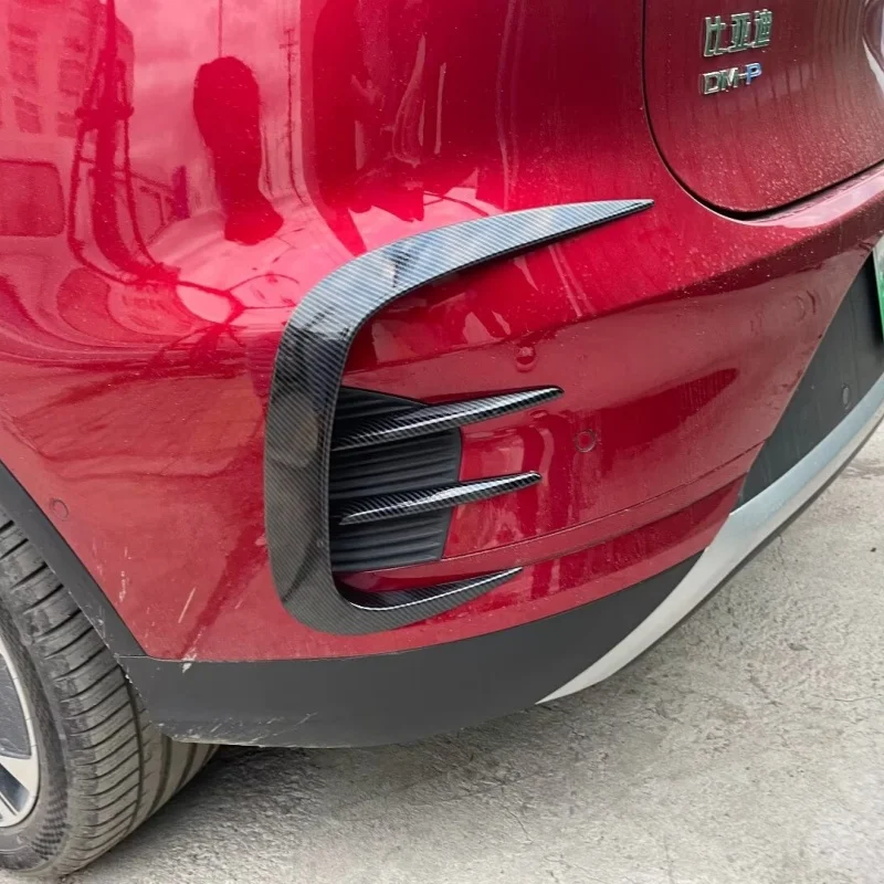 

For BYD Tang 2020-2024 Car Style Rear Fog Light Wind Knife Lamp Frame Trim Strip Cover Sticker Protector Decoration Accessories