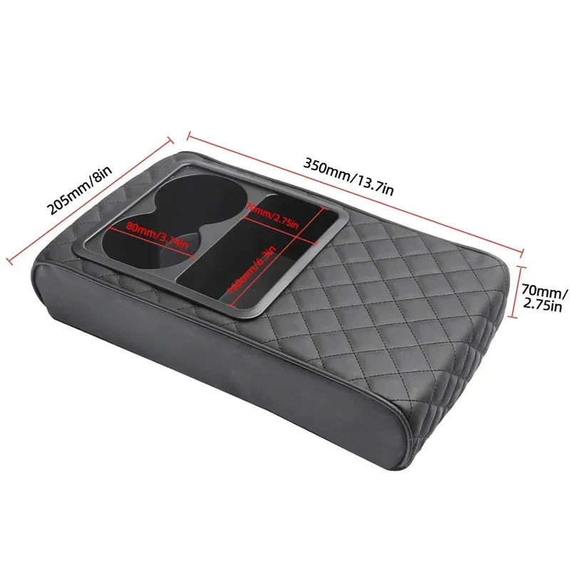 Auto Center Console Armrest Pillow Arm Rest Cover Memory Foam Car Armrest Cushion Cup Holde Car Interior Accessories Universal image 6