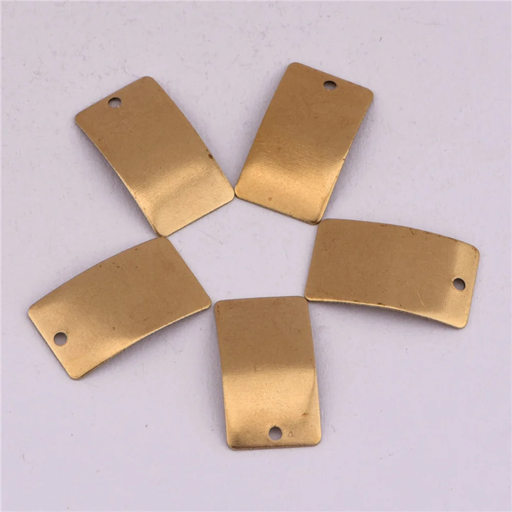 50 PCS DIY Jewelry Accessories Charm Pendant Charms Rectangle Copper Making Pendants