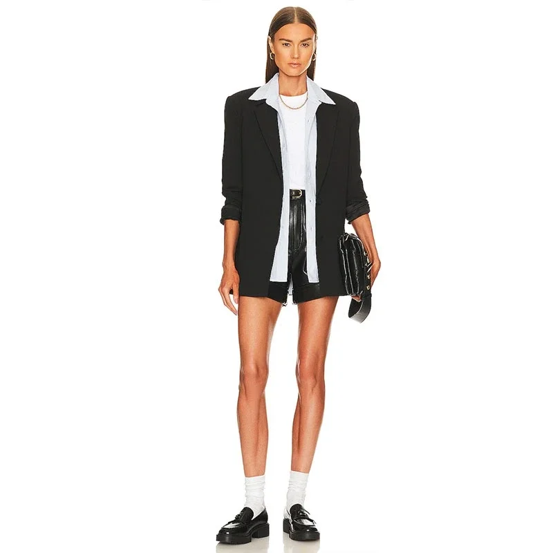 Women's Sexy Black PU Leather High Waist Shorts, Tight, Gothic, Street Fashion, Y2K, Hot Girl Outfit, Summer, 2023